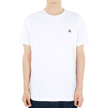 Vivienne Westwood 23 F/W Men's Chest Logo T-Shirt (White) 3G010013 J001M GO A401 55138292 [P]
