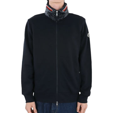 Moncler Men's Woven Patch High Neck Zip Jacket (Navy) 8G00037 89A5W 778 60454007 [P]