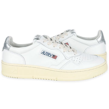 AUTRY Men's Medalist Leather Low Top (White/Silver Tab) AULM LL05 62505526 [P]