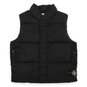 BOBO CHOSES Weste aus Nylon-Metal mit Stone Kids Wappen-Patch (Schwarz) 7916G0319 V0029 62932379 [P]