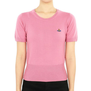 Vivienne Westwood Women's Bear Wool Short Sleeve Knit (Pink) 1803002Q Y0006 G401 63068800 [P]