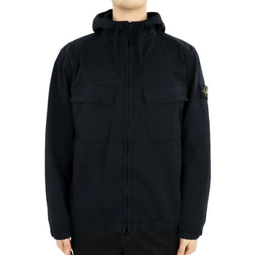 STONE ISLAND Patch Zip-Jacke mit zwei Taschen aus Baumwolle in Navy 801542610 V0020 70774529 [P]