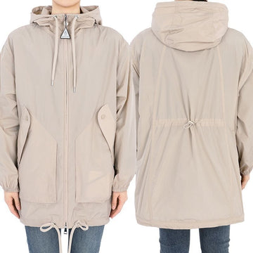 MONCLER MELIA ウインドブレーカー ロングジャケット (ベージュ) 1A00092 597JT 268 73255371 [P]