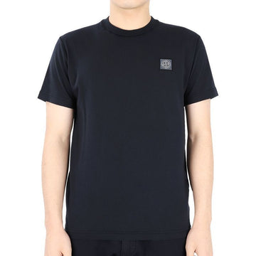 Stone Island Men's Wappen Patch Short Sleeve T-Shirt (Navy) 801523757 A0020 75057909 [P]