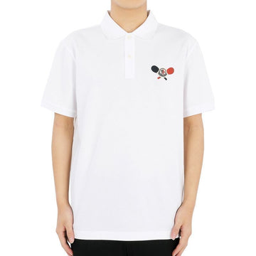 MONCLER Herren Tennis Logo PK T-Shirt (Weiß) 8A00009 89A16 002 75059117 [P]