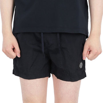 Stone Island 24 S/S Stone Men's Logo Patch Nylon Swim Shorts (Navy) 8015B0643 A0020 75795601 [P]