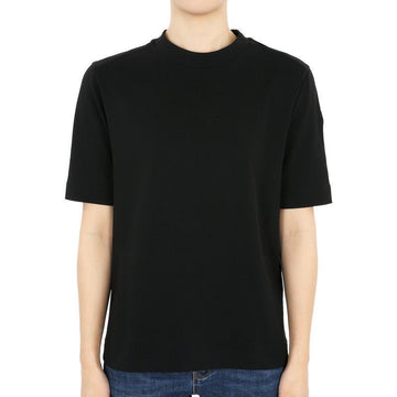 Moncler Women's Round Embroidered Logo T-Shirt (Black) 8C00002 89A17 999 76803653 [P]