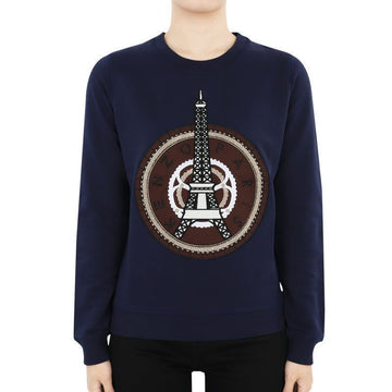Kenzo Women's Eiffel Tower Sweatshirt (Navy) 2SW742 4XJ 78 80983473 [P]