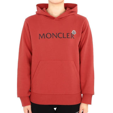 Moncler Kids Lettering Logo Patch Hooded Sweatshirt (Dark Red) 8G00008 899PS 365 12,14 94526100 [P]
