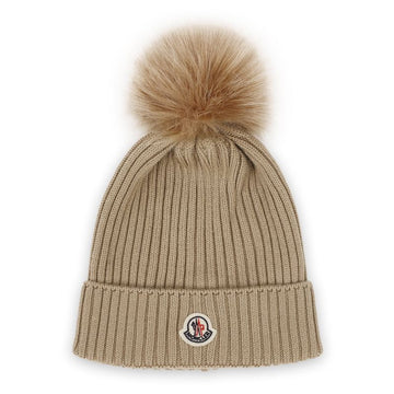 Moncler Kids Infant Pompom Beanie Beige stamp: 3B00014 M1131 231 96094755 [P]