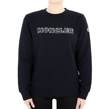 Moncler Kids Lettering Logo Sweatshirt (Navy) 8G00028 899PS 778 12,14A (Adult Wearable) 100908613 [P]