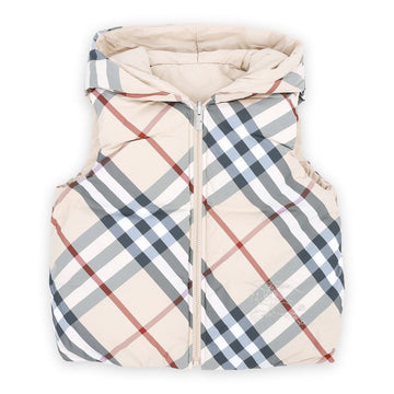 BURBERRY Kinder Wendbare Karomuster Daunenweste (Beige) 8092515 115619793 [P]