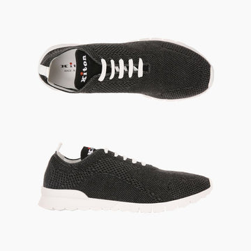 KITON USSFITS N0115107 001 Logo Baumwolle Fit Strickschuhe Schwarz 157913133 [P]
