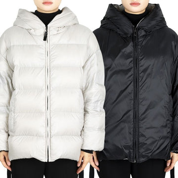 MaxMara Women The Cube Say Cap Reversible Padding Jacket (Ivory/Black) 2429486125600 044 119466197 [P]