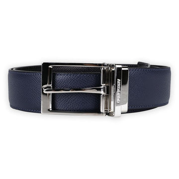 Burberry Men's Reversible Grainy Leather Belt (Navy/Black) 8040191 121292394 [P]