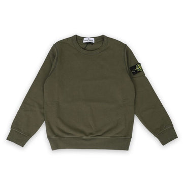 STONE ISLAND Stone Kids Wappen Patch Crewneck Sweatshirt (Militärgrün) 10,12A 6100011 S0040 V0054 123525149 [P]