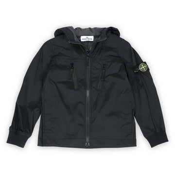 Bobo Choses Stone Kids Emblem Patch Nylon Hooded Jacket (Black) 4100005 S0025 V0029 125508866 [P]