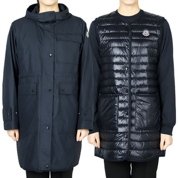 MONCLER モンクレール レディース MEUDON 3-in-1 フード付きダウンジャケット ネイビー 1C00001 598B8 778 126932317 [P]