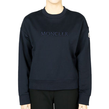 Moncler Women's Embroidered Logo Sweatshirt (Navy) 8G00016 89A1K 778 127449614 [P]