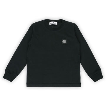 Stone Island Stone Kids Logo Patch Long Sleeve T-Shirt (Black) K1S16 2100003 S0047 V0029 127454224 [P]