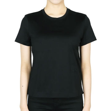 MaxMara Embroidered Logo Nerina Short Sleeve (Black) 2511971018600 005 127540630 [P]