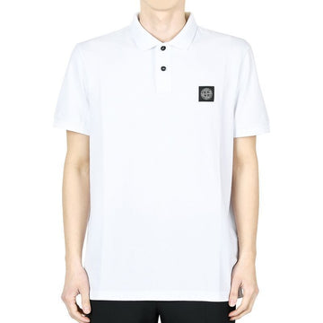 STONE ISLAND Stone Herren Logo Patch PK Kurzarm T-Shirt (Weiß) K1S15 22002SC S0017 V1001 128806901 [P]