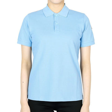 Moncler Kids Stripe Detail Polo Short Sleeve (Sky) 8A00006 89ALK 71P 12,14A 128915408 [P]