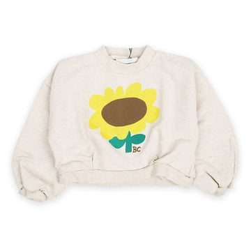 Bobo Choses Kids Sunflower Crop Sweatshirt (Oatmeal) B125AC041 133011166 [P]
