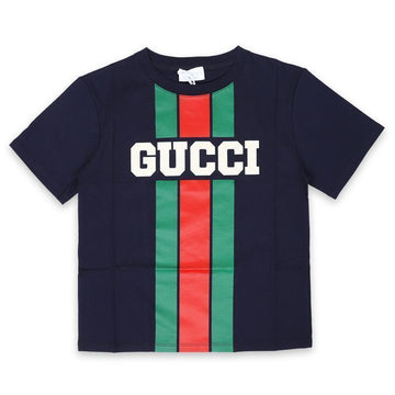 Gucci Kids Big Logo Printing T-Shirt (Navy) 575114 XJGN7 4392 133075405 [P]