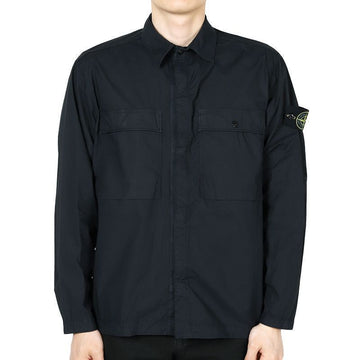 STONE ISLAND ストーン メンズ ワッペン パッチ 2ポケット オーバーシャツ ジャケット（ネイビー） K1S15 1200015 S0003 V0020 133080695 [P]