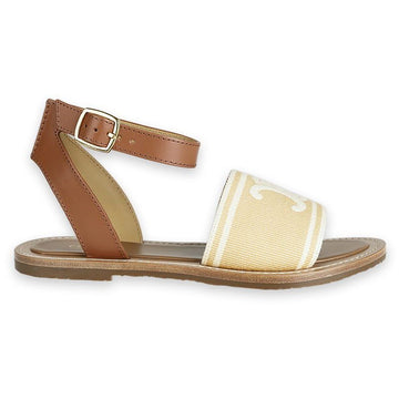 CELINE Damen Triplofe Limpia Jacquard Sandalen (Beige/Tan) 357932351C 02ET 133082929 [P]