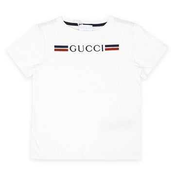 GUCCI キッズ ロゴ プリント 半袖 (ホワイト) 547559 XJGYC 9024 133255272 [P]