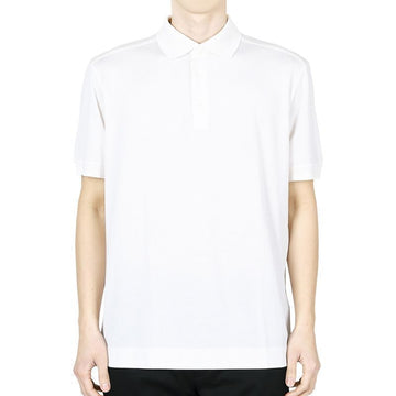 ZEGNA Hermenehildo Herren Baumwolle Seide PK Kurzarm (Creme) F786 N01 129244458 [P]