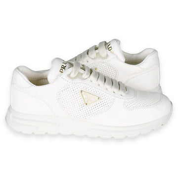 Prada Women's Triangle Logo Frax 2.0 Leather Sneakers (Ivory) 1E921N 79N F0304 129349984 [P]