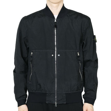 Stone Island Stone Men's Patch Nylon Zip-Up Jacket (Black) K1S15 4100019 S0020 V0029 133518993 [P]