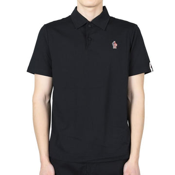 MONCLER Herren Grenoble Logo PK T-Shirt (Schwarz) 8A00001 89AVZ 999 129117202 [P]