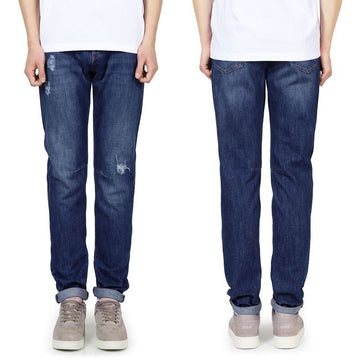 Brunello Cucinelli Men's Rolled Cup Distressed Denim Pants M0Z37X2340 C1468 130222703 [P]