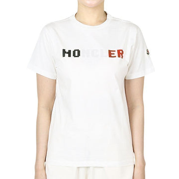 MONCLER Kinder Pixel Lettering Logo T-Shirt (Ivory) 8C00004 89AFV 034 12,14A 130820751 [P]