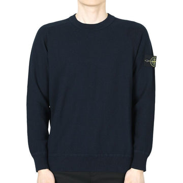 Stone Island Stone Men's Woven Patch Soft Cotton Knit (Navy) K1S15 5100036 S00B5 V0020 130963067 [P]