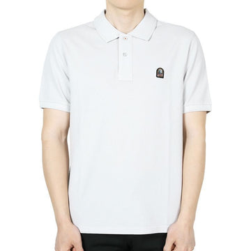 Parajumpers Men's Logo Patch Pique Short Sleeve (Light Gray) PMPO PO02 0324 130964191 [P]
