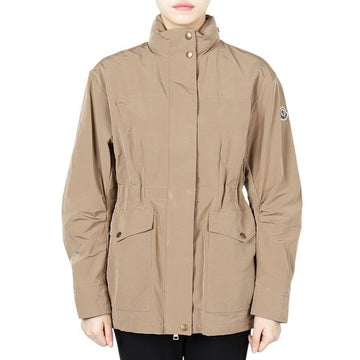 MONCLER Damen NADES Logo-Patch Parka Jacke (Hellbeige) 1A00101 598E6 22G 131427487 [P]