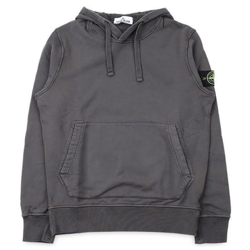 STONE ISLAND 男性用パッチワークコットンフードマンツーマン（チャコール） L1S15 6100062 S0051 V0065 152825939 [P]