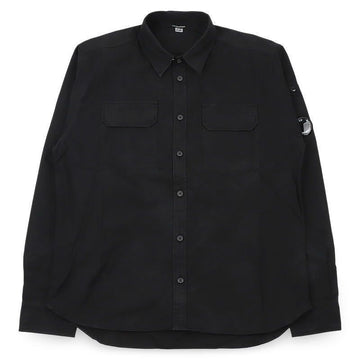 CP COMPANY メンズレンズワッペンギャバジンオーバーシャツジャケット (ブラック) RCCMSH706A 110143G 999 152826049 [P]
