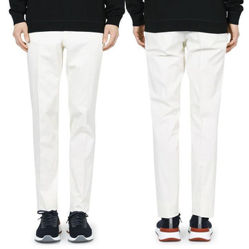 Lardini Men's Gabardine Cotton Stretch Pants (Ivory) ESLYON ESIF64401 101 131567901 [P]