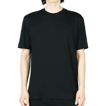 ZEGNA Ermenegildo Herren Kurzarmshirt mit gesticktem Logo (Schwarz) UF360A9 F765 K09 132242759 [P]
