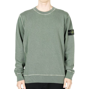 Stone Island Stone Men's Wappen Patch Compass Cotton Sweatshirt (Green) K1S15 6100020 S0060 V0159 132243080 [P]