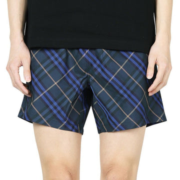 BURBERRY メンズ チェックパターン ナイロン スイム パンツ (グリーン/ブルー) 8101885 C1852 132329915 [P]