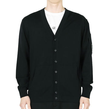 CP COMPANY Herren Linsen Wappen Patch Strickjacke (Schwarz) 18CMKN076A 004037A 999 132402319 [P]