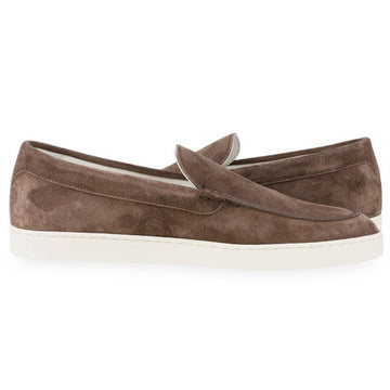 BRUNELLO CUCINELLI メンズ・シェブロンエフェクト・スエード・ローファー 153570654 [P]