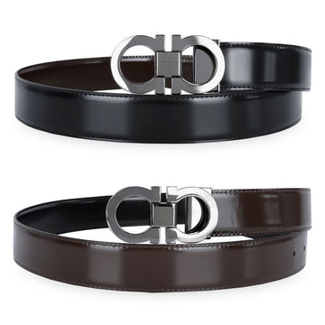 SALVATORE FERRAGAMO ダブル ガンチーニ リバーシブル ベルト 153690798 [P]